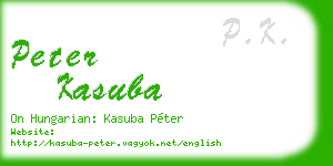 peter kasuba business card